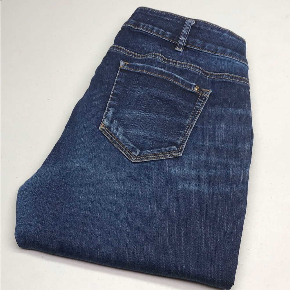 SILVER ELYSE SLIM BOOT JEANS SZ14 L33 FACTORY DISTRESS ⭐️